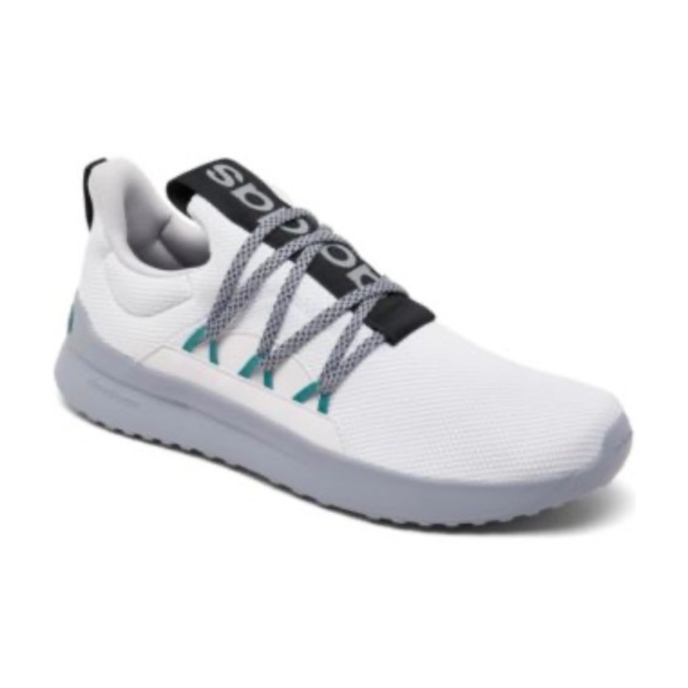 Adidas Size 6.5 MTE Lite Racer Adapt 5.0 Mens White Grey Teal Slip On Sneakers‎